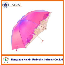China Großhandels-Chinese 3 faltender chinesischer Sun-Regenschirm